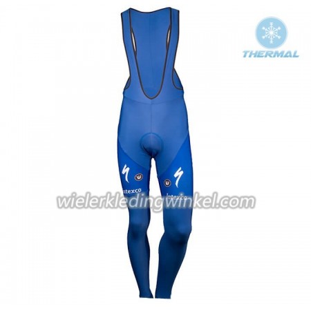 Fietsbroek Lang met Bretels 2018 Quick-Step Floors N001 Winter Thermal Fleece